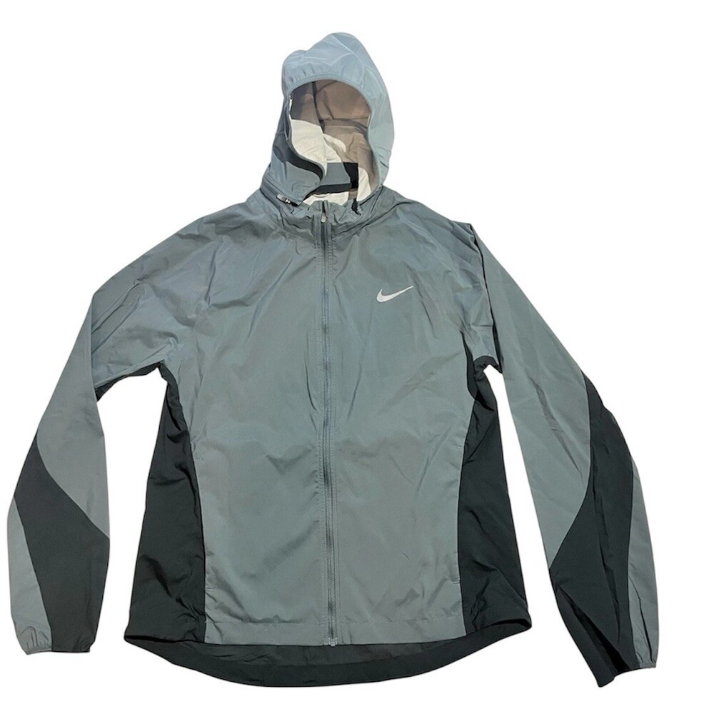 Nike Hypershield Running Jacket Womens M Hooded Windbreaker Track Zip Raglan